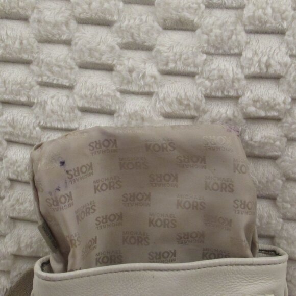 Michael Kors FULTON Small Leather Crossbody Bag VANILLA - Picture 9 of 14